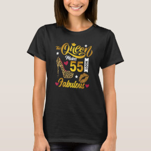 Camiseta Esta Rainha Faz 55 Parecerem Um Fabuloso Leopardo 
