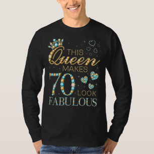 Camiseta Esta Rainha Faz 70 Parecidos 70 Aniversário Fabulo