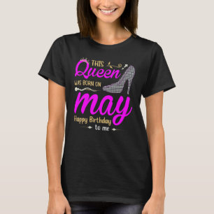 Camiseta Esta Rainha Foi Nascer Em Abril Feliz Aniversário