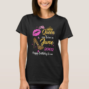 Camiseta Esta Rainha Foi Nascer Em Junho De 2002 20 Birthda