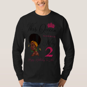 Camiseta Esta Rainha Foi Nascer No Nascimento Da Garota Neg