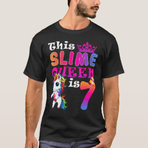 Camiseta Esta Rainha Slima É Um Presente Unicórnio De 7 Ano