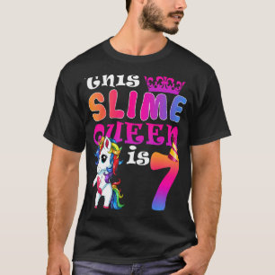Camiseta Esta Rainha Slima É Um Presente Unicórnio De 7 Ano