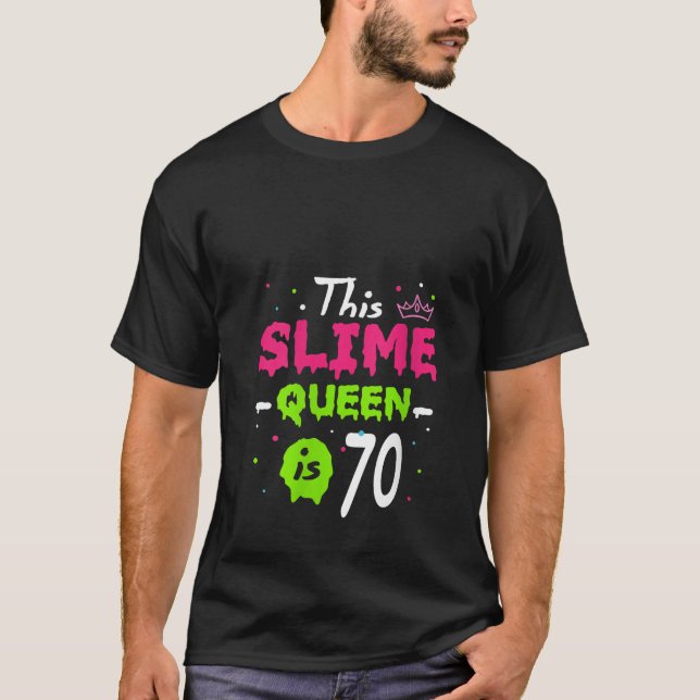 Camiseta Esta Rainha Slime É 70 Aniversário Da Rainha Slime (Frente)
