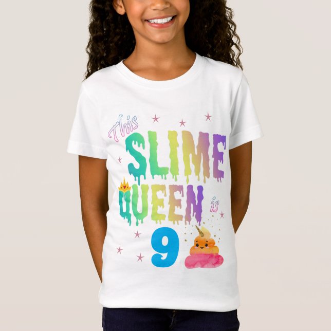 Camiseta Esta Rainha Slime é um Aniversário Personalizado (Frente)