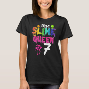 Camiseta Esta Rainha Slimosa É 7 de Aniversário Coroa De 7