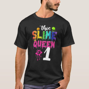Camiseta Esta Rainha Slimosa É primeiro aniversario Garota