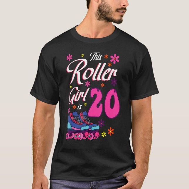 Camiseta Esta Rapariga Cilindrada Tem 20 Roller Skates Pati (Frente)