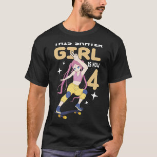 Camiseta Esta Rapariga De Skater Agora Tem 4 Testes De Bir 