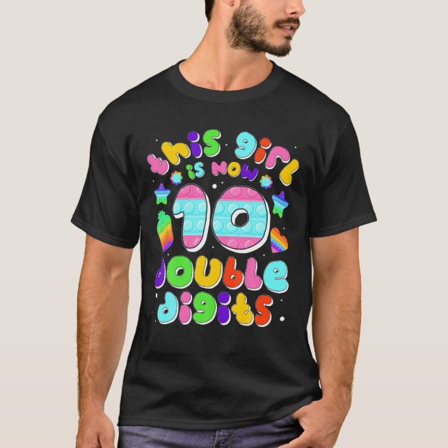 Camiseta Esta Rapariga Tem 10 Dígitos Duplos 10º Aniversári (Frente)