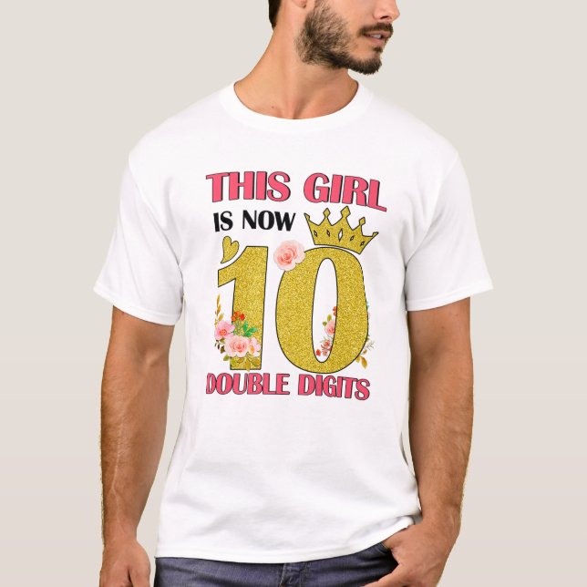 Camiseta Esta Rapariga Tem 10 Dígitos Duplos Para Dar 10º A (Frente)