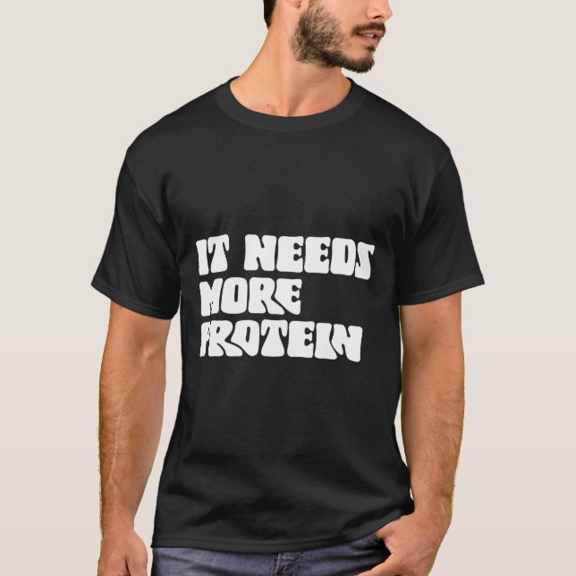 Camiseta Esta Refeição Precisa De Mais Proteína Para Constr (Frente)