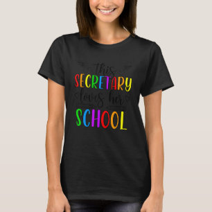 Camiseta Esta Secretária Da Escola Ama Os Secretários Da Es