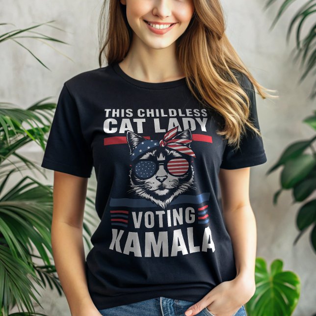 Camiseta Esta Senhora de Gato Infantil está votando amante  (Criador carregado)