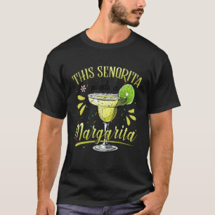Camiseta Esta Senhorita Precisa De Uma Bebida Margarita Par
