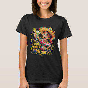 Camiseta Esta Senhorita Precisa De Uma Margartita Cinco De