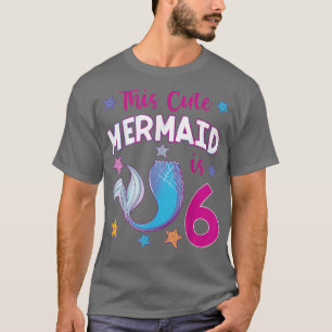 Camiseta Esta Sereia Bonita é 6 anos do Tema 6 Bd