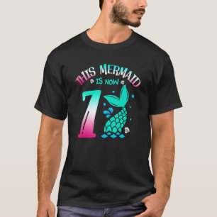 Camiseta Esta Sereia É Hoje Aniversário De 7 Ano De 7 Leis