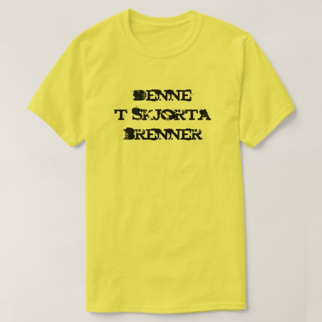 Camiseta Esta t-shirt está a arder em amarelo norueguês (Frente do Design)