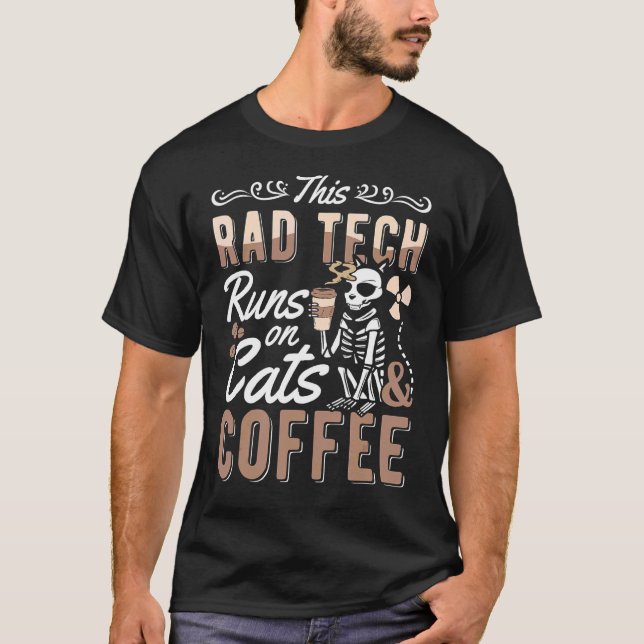 Camiseta Esta Tecnologia De Rad Funciona Em Cats E Café Rad (Frente)
