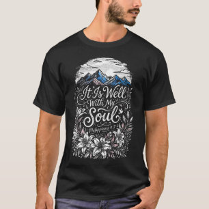Camiseta Está Tudo Bem Com a Minha Alma Filipenses 4 7 Cris
