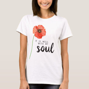 Camiseta Está Tudo Bem Com a Minha Alma Tema Cristão Papoul