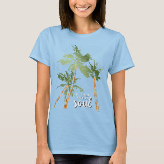 Camiseta Está Tudo Bem Com a Minha Alma Tropical Palmeira A