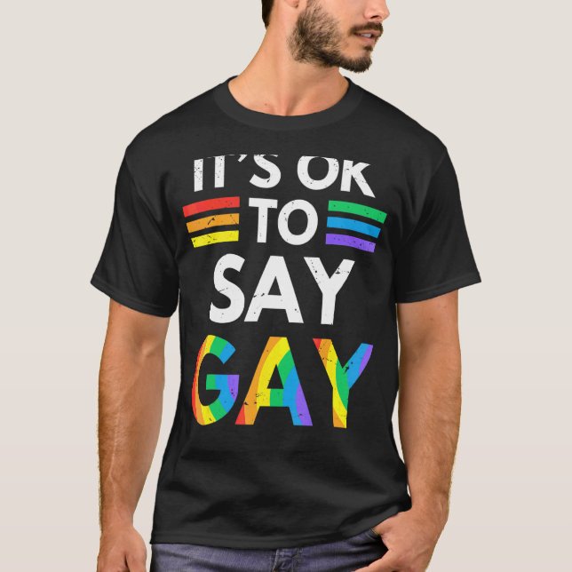 Camiseta Está Tudo Bem Dizer Que Gay Flórida Está Bem Dizer (Frente)