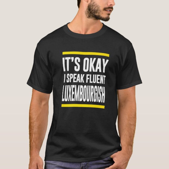 Camiseta Está Tudo Bem Eu Falo Fluente Luxemburguês Luxembu (Frente)