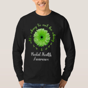 Camiseta Está tudo bem não estar bem Sensibilização para a