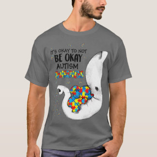 Camiseta Está Tudo Bem Não Ser Um Puzzl De Elefante Autismo