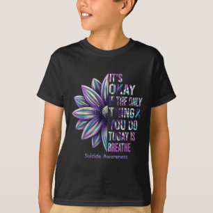 Camiseta Está Tudo Bem Respirar A Consciência Do Suicídio