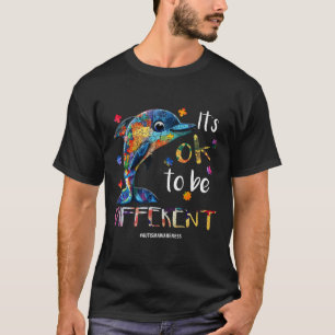 Camiseta Está tudo bem ser diferente - Golfinho de consciên