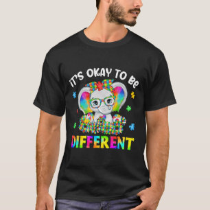 Camiseta Está tudo bem ser diferente no elefão da consciênc