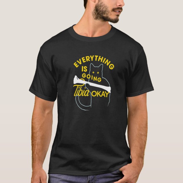Camiseta Está Tudo Indo Para A Tibia, Ok Cat. (Frente)