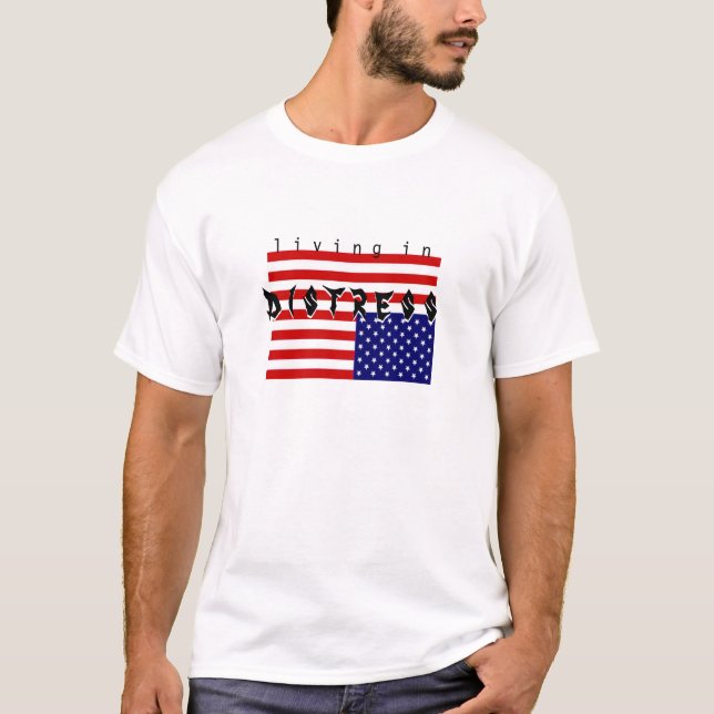 Camiseta está vivendo - - aflição (Frente)