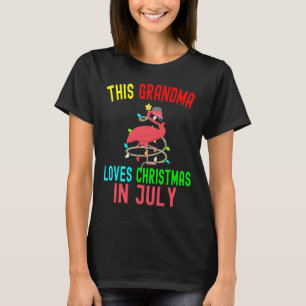 Camiseta Esta Vovó Ama O Natal Em Julho Fun Flaming