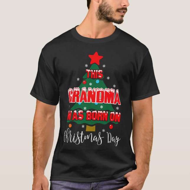 Camiseta Esta Vovó Era Nascer No dia de as mães De Natal (Frente)