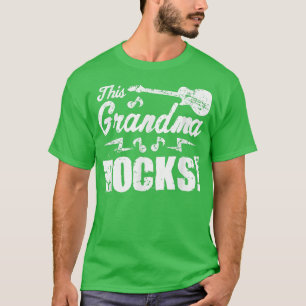 Camiseta Esta vovó Rocks    TGuitar Rock n Roll Funny Te