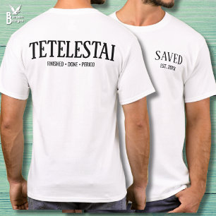 Camiseta Estabelecida Tetelestai Páscoa Cristã Salva