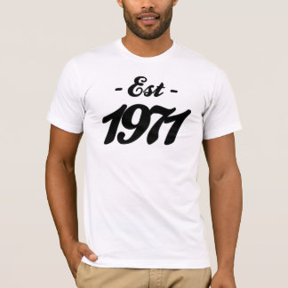 Camiseta estabelecido 1971 - aniversário