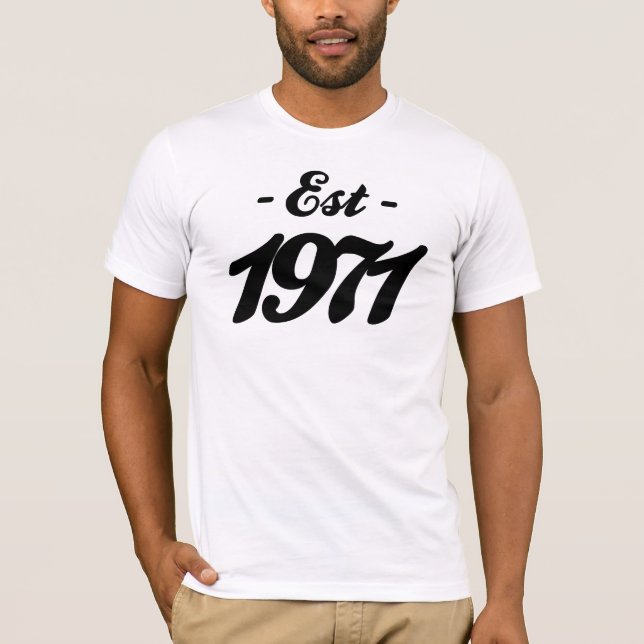 Camiseta estabelecido 1971 - aniversário (Frente)