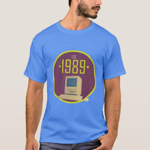 Camiseta Estabelecido 1989 - T-shirt retro do computador