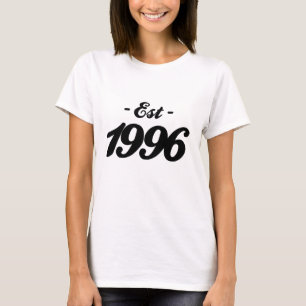 Camiseta estabelecido 1996 - aniversário