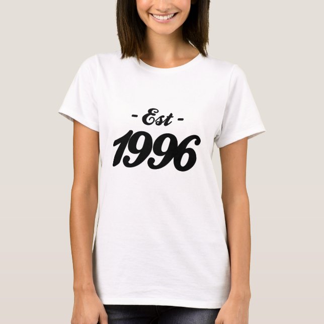 Camiseta estabelecido 1996 - aniversário (Frente)