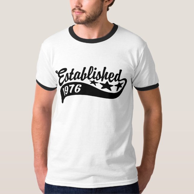 Camiseta Estabelecido em 1976 (Frente)
