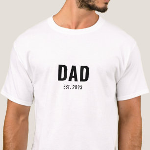 Camiseta Estabelecido Pai em Letra Preta