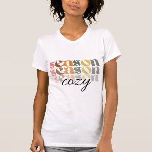 Camiseta estação aconchegante fofa