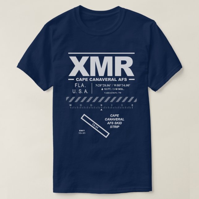 Camiseta Estação Aérea de Cabo Canaveral AFS XMR T-Shirt (Frente do Design)