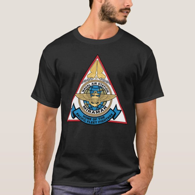 Camiseta Estação Aérea Naval Clássica NAS Miramar Insignia (Frente)